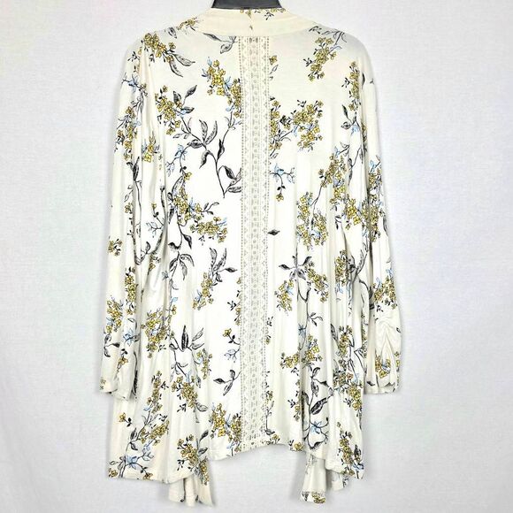 Maurices Floral Lace Back Cardigan XL - Picture 6 of 9